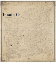 Fannin County Texas 1892 (1901) - Old Map Reprint
