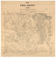 Frio County Texas 1879 - Old Map Reprint