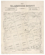 Glasscock County Texas 1890 - Old Map Reprint