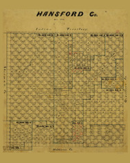 Hansford County Texas 1878 - Old Map Reprint