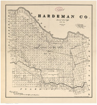 Hardeman County Texas 1891 - Old Map Reprint