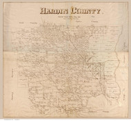 Hardin County Texas 1898 - Old Map Reprint