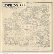 Hopkins County Texas 1896 - Old Map Reprint