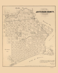 Jefferson County Texas 1879 - Old Map Reprint