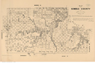 Kimble County Texas 1892 - Old Map Reprint