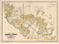 Kinney County Texas 1884 - Old Map Reprint