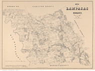 Lampasas County Texas 1879 - Old Map Reprint