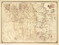 Llano County Texas 1875 - Old Map Reprint