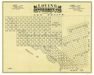 Loving County Texas 1889 Copy A - Old Map Reprint