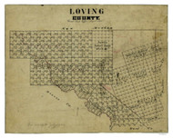 Loving County Texas 1890 - Old Map Reprint