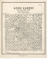 Lynn County Texas 1891 - Old Map Reprint