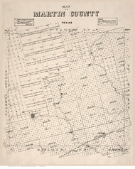 Martin County Texas 1894 - Old Map Reprint