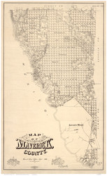 Maverick County Texas 1893 - Old Map Reprint
