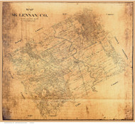 McLennan County Texas 1896 - Old Map Reprint