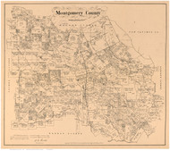Montgomery County Texas 1880 - Old Map Reprint