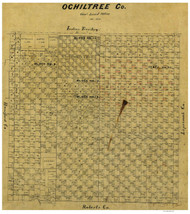 Ochiltree County Texas 1878 - Old Map Reprint