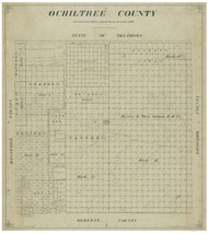 Ochiltree County Texas 1908 - Old Map Reprint