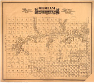 Oldham County Texas 1888 - Old Map Reprint