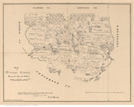 Orange County Texas 1880 - Old Map Reprint