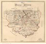 Orange County Texas 1895 - Old Map Reprint
