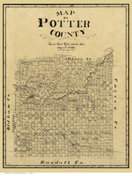 Potter County Texas 1895 - Old Map Reprint