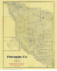 Presidio County Texas ca1900 - Old Map Reprint