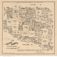 Rains County Texas 1880 - Old Map Reprint