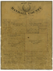 Randall County Texas 1892 - Old Map Reprint