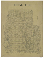 Real County Texas 1915 - Old Map Reprint