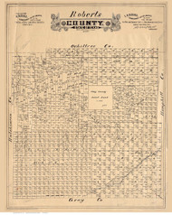 Roberts County Texas 1888 - Old Map Reprint