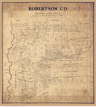 Robertson County Texas 1889 (1919) - Old Map Reprint