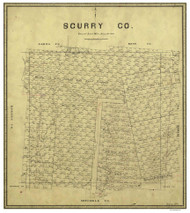 Scurry County Texas 1880 - Old Map Reprint