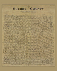 Scurry County Texas 1899 - Old Map Reprint