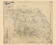 Shelby County Texas 1899 - Old Map Reprint