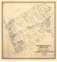 Somerville County Texas 1884 (1934) - Old Map Reprint