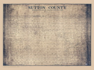 Sutton County Texas 1898 Copy B - Old Map Reprint