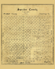 Swisher County Texas 1879 (May) - Old Map Reprint