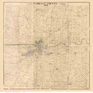 Tarrant County Texas 1892 - Old Map Reprint