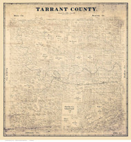 Tarrant County Texas 1895 - Old Map Reprint