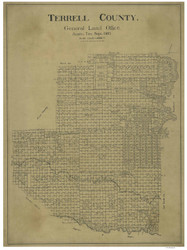 Terrell County Texas 1905 Copy A - Old Map Reprint