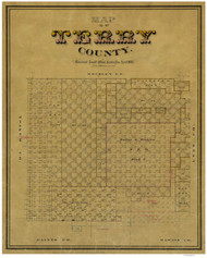 Terry County Texas 1893 - Old Map Reprint