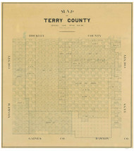 Terry County Texas 1901 - Old Map Reprint