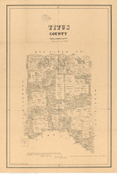 Titus County Texas 1880 - Old Map Reprint