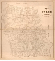 Tyler County Texas 1898 - Old Map Reprint