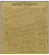 Upton County Texas 1889 - Old Map Reprint