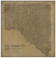 Val Verde County Texas 1908 - Old Map Reprint