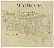 Ward County Texas 1887 - Old Map Reprint