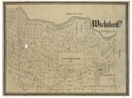 Wichita County Texas 1889 - Old Map Reprint