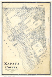 Zapata County Texas 1901 (1915) Copy B - Old Map Reprint