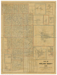 Ashland County Ohio 1897 - Old Map Reprint